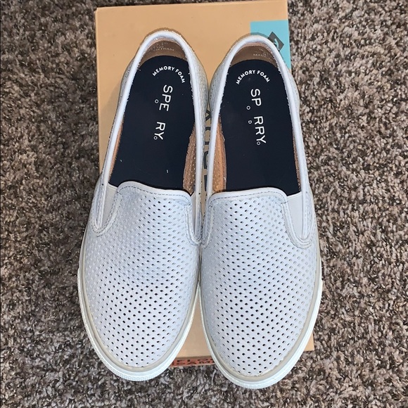 Seaside sperry leather gray loafers - Picture 2 of 4